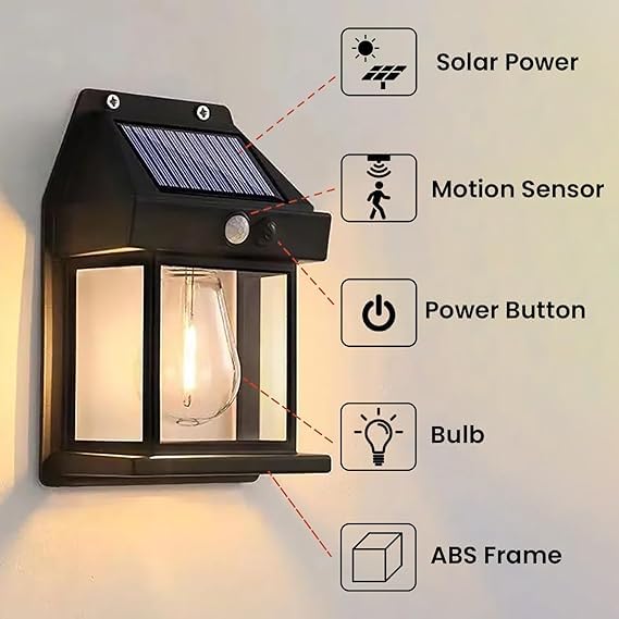 Solar Motion Sensor Wall Light | Waterproof Outdoor LED Security Lamp