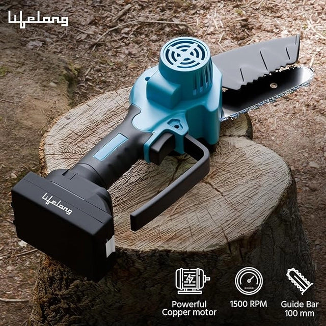 Professional 6" Cordless Mini Chainsaw | 20V Rechargeable Pruning Saw Kit