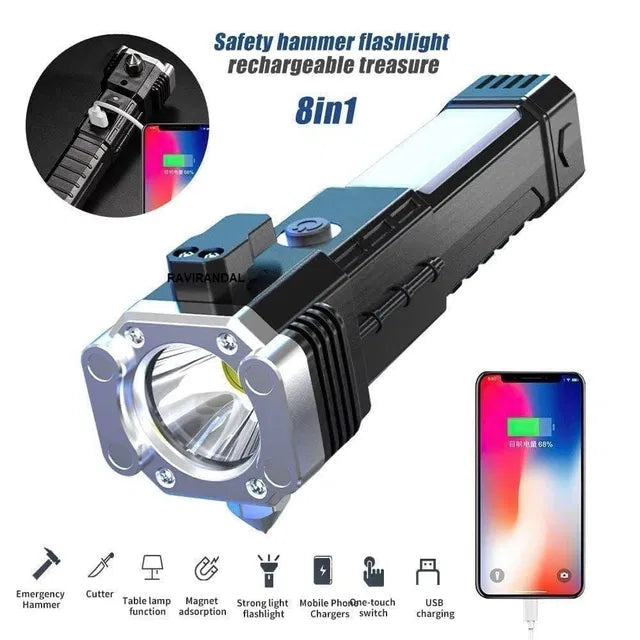 UltraBright Rechargeable Tactical Flashlight with Power Bank